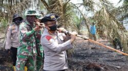 Cegah Karhutla Meluas, Wakapolda Riau dan Irdam XIX/TT Turun Langsung Padamkan Api di Pasir Limau Kapas