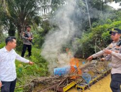 Polsek Singingi Tertibkan 2 Rakit PETI di Desa Kebun Lado