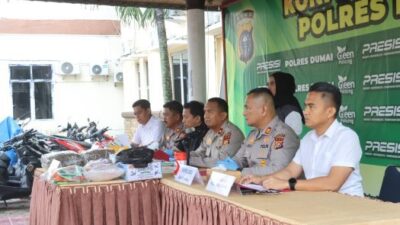 Ungkap Peredaran Narkoba, Polres Dumai Amankan 1 Kurir Bersama Barang Bukti 48 Paket Sabu dan 117,5 Butir Ekstasi 