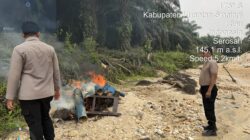 Polsek Hulu Kuantan Tertibkan PETI di Hulu Kuantan, Tak Ada Pelaku yang Diamankan