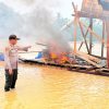 Respons Cepat Aduan Warga, Polres Kuansing Musnahkan 4 Rakit Dompeng