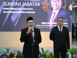 Kepala Kantor Pertanahan Kabupaten Tangerang Lantik Empat PPAT