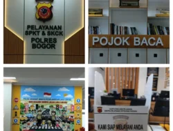 SPKT Polres Bogor Tampil Lebih Humanis, Ruang Pelayanan Dilengkapi Pojok Baca