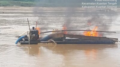 Respon Cepat Laporan Warga, Polisi Musnahkan 1 Unit PETI di Batang Kuantan