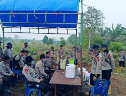 Latihan Pemadaman di Lahan Terbakar, Polres Inhu Kenalkan Teknologi Cairan X-Fire