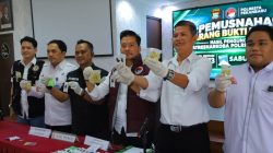 Ribuan Ekstasi dan Cartridge Etomidate Dimusnahkan Polresta Pekanbaru