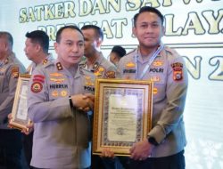 Kapolres Siak Terima Piagam Pelayanan Prima dari Kapolri di Rakernis Polda Riau