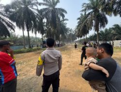 Kapolsek Singingi Pimpin Pengamanan Grasstrack, Ajak Penonton Jaga Ketertiban Bersama