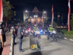 Jaga Kamtibmas, Dir Intelkam Polda Riau Ajak 475 Driver Ojol Pekanbaru Jaga Semangat Kemerdekaan