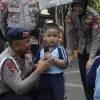 Brimob Polda Metro Jaya Sambut Siswa PAUD, Kenalkan Polisi sebagai Sahabat Anak