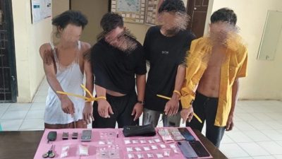 Gerebek Rumah di Jalan Sudirman, Polsek Kubu Sita 31 Paket Sabu 103,19 Gram