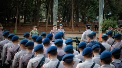 Polda Metro Jaya Gelar Apel Kesiapan, TNI-Polri Kedepankan Pelayanan Humanis dalam Pengamanan Aksi