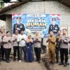 Peletakan Batu Pertama Bedah Rumah Bilal Mayat di Sergai Dipimpin Kapolres