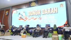 Wujud Nyata Kepedulian, Polda Riau Gelar Donor Darah Sambut HUT ke-75 Humas Polri