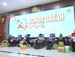 Wujud Nyata Kepedulian, Polda Riau Gelar Donor Darah Sambut HUT ke-75 Humas Polri