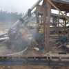 Lima Rakit PETI Ketahuan Beroperasi, Polsek Cerenti Bakar 3 Rakit, 2 Kabur ke Hilir