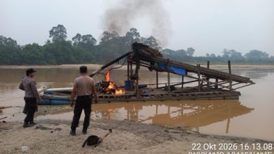 Lapor Warga Via 110, 7 Rakit PETI di Kuansing Dimusnahkan