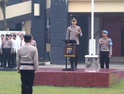Polres Kuantan Singingi Gelar Korp Raport Kenaikan Pangkat Pengabdian, Kapolres Beri Pesan Jaga Integritas