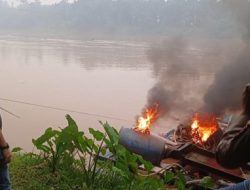 Berawal Info Warga, Polres Kuansing Musnahkan 6 Rakit PETI di Benai dan Kuantan Hilir