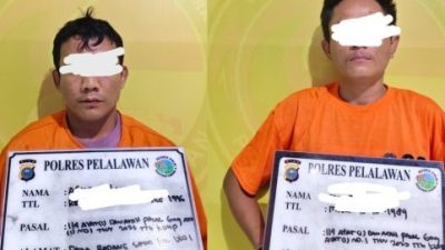 Berawal dari Info Warga, Satresnarkoba Polres Pelalawan Gerebek Transaksi Sabu di Kebun Sawit Ukui