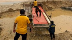 Tindaklanjuti Laporan Warga, Polsek Singingi Tertibkan 4 Rakit PETI